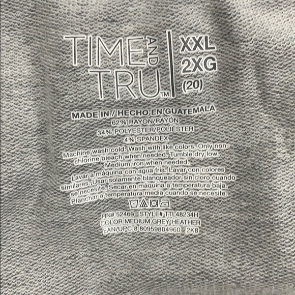 Time and True gray long sleet top - Picture 3 of 3